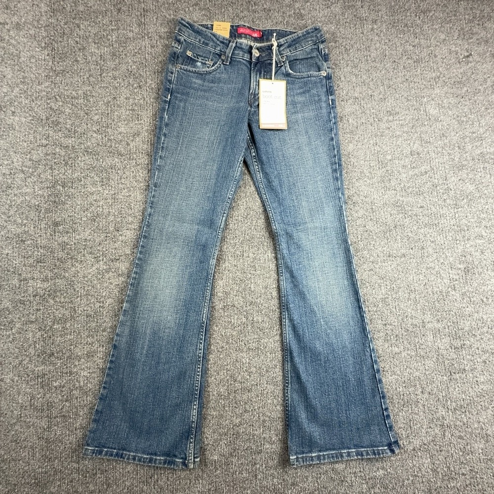 Levi's 518 Superlow Bootcut Jeans Juniors 1 Short Medium Blue Low Rise Y2K NWT